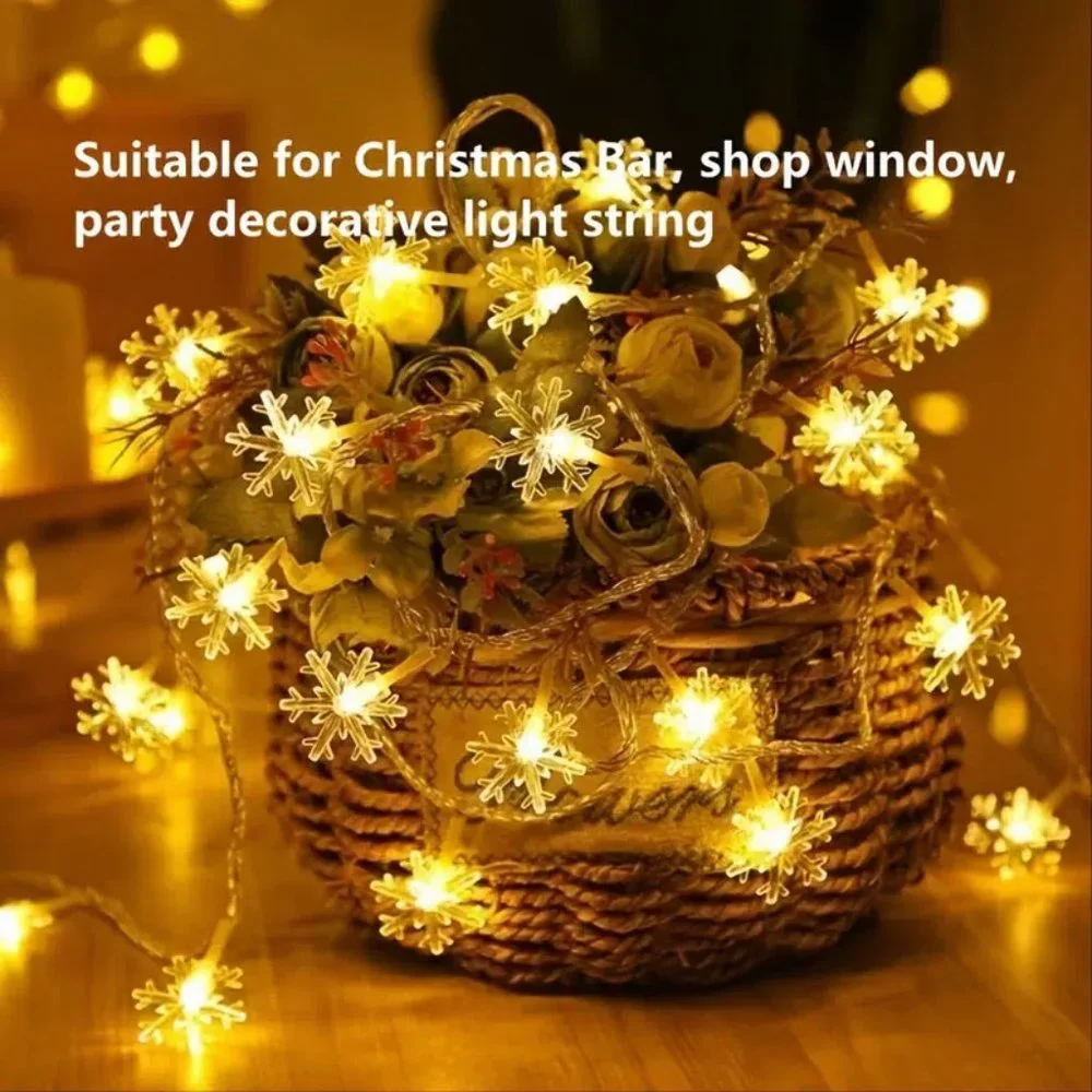1pc, Snowflake Lights Christmas Decorations